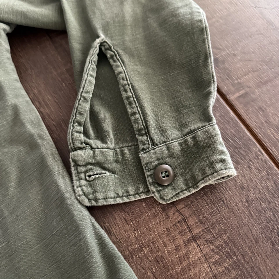 De Colección Ejército de Estados Unidos Militar OD Camisa de Campo Chaqueta 19 X 26 Algodón Chaqueta Verde Oliva Foto 3 de 4
