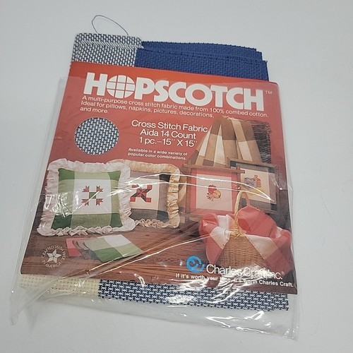 Cross Stitch Fabric Lot Of 4 Rayner Hopscotch Plaid Mixed Varieties - Picture 5 of 6