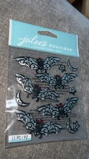 Rare!! Jolee’s boutique black & white bats repeats. 50-21775 Halloween