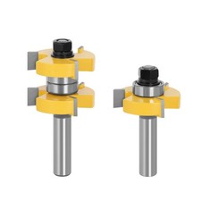 2x Sturdy and Stable Tongue and Groove Router Bits Woodworking Joinery Tool