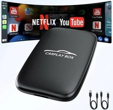 3 in 1 Wireless CarPlay Adapter 2025 Upgraded,Wireless CarPlay & Android Auto