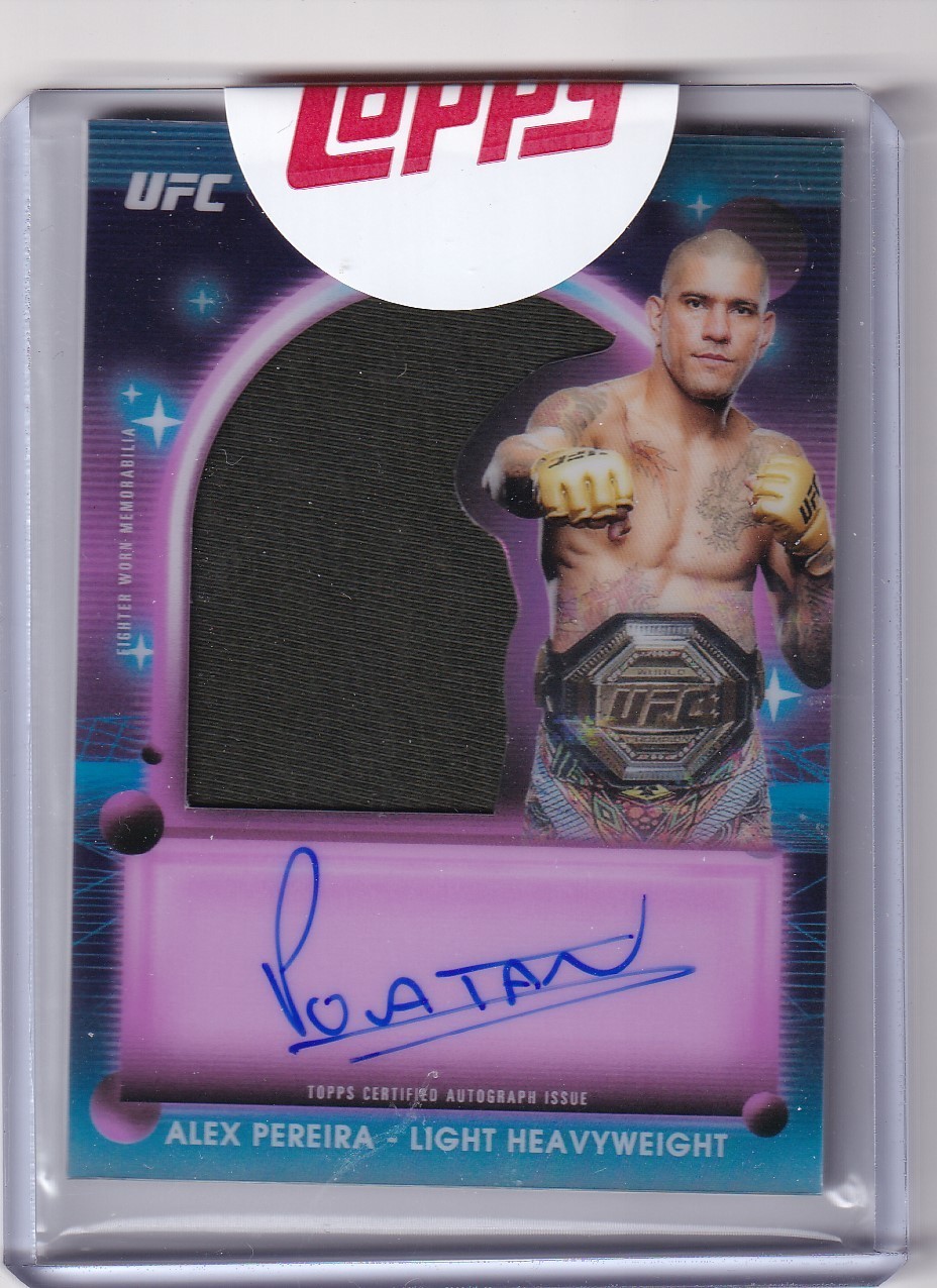 2025 Topps UFC Midnight Alex Pereira Relic Auto #VRA-AP