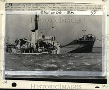 1976 Press Photo Singapore freighter sunk after heavy storm, Kiel Cana, Germany