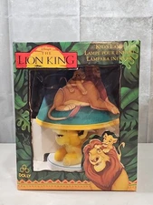 RARE VTG  Disney The Lion King Lamp With PLUSH SIMBA ORIGINAL 1990S SEALED!!