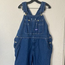 Big Smith Denim Bib Overalls Carpenter Workwear Jeans Blue Mens 38x28 Outdoor