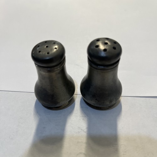 VTG Solid Pewter Salt And Pepper Shakers