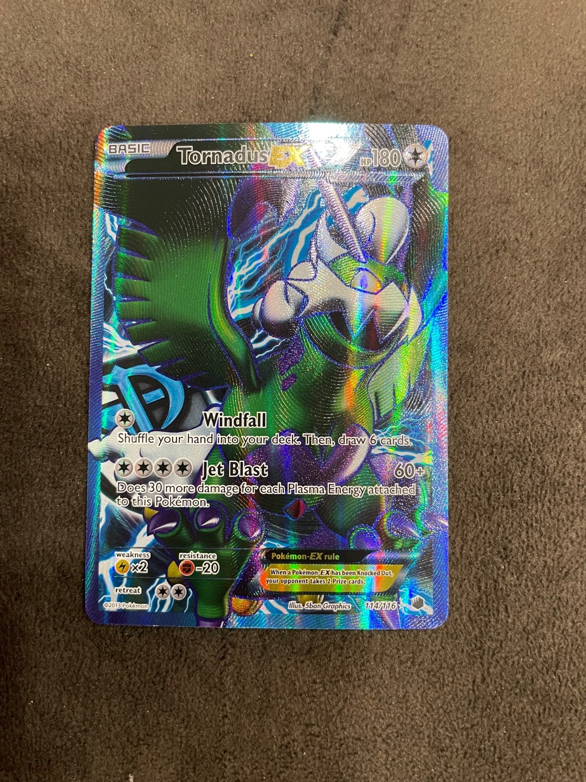 Tornadus EX Team Plasma Full Art 114/116 Plasma Freeze UR Holo NM