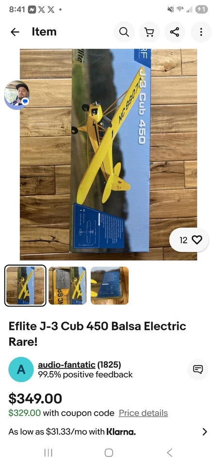 Brand New RC Plane - E-Flite J-3 Cub 450 RC Airplane With Extras Motor Included - Image 4 of 4