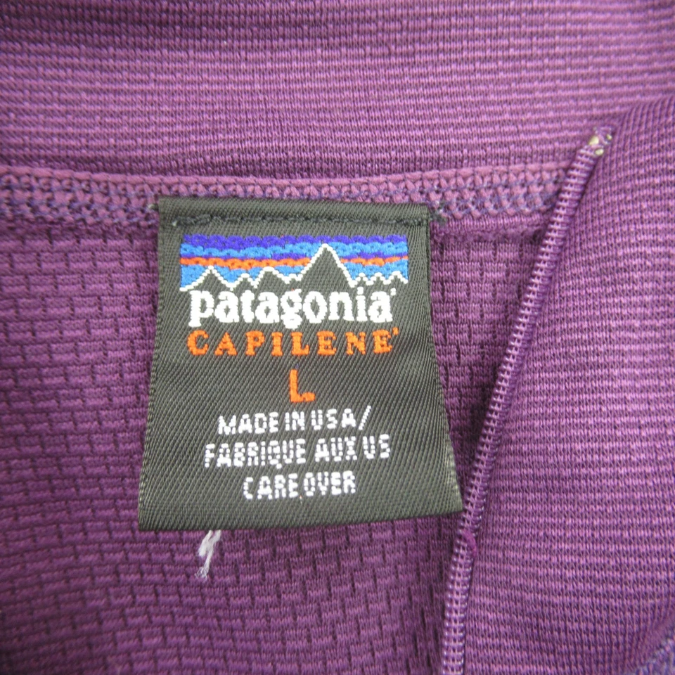 Patagonia Sweater Womens Large Long Sleeve 1/4 Zip Casual Outdoor Purple - Image 3 of 4