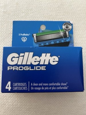 GILLETTE PROGLIDE RAZOR BLADE REFILLS, 4 CARTRIDGES (009)