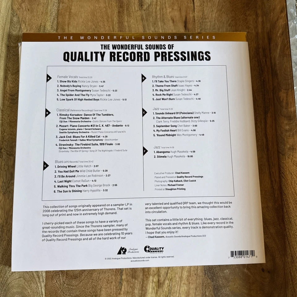 Various Artists -The Wonderful Sounds Of Quality Records Pressings 180g Vinyl 3L - Image 2 of 4