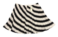 NWT Anthropologie x Maeve Pleated Skirt Black / White Womens Sz 6