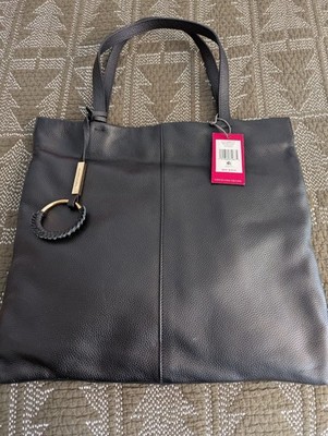 Vince Camuto Mandis Black Leather Tote New with Tags