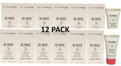 My Clarins RE-MOVE Purifying Cleansing Gel 12 PACK Travel Size BNIB