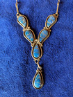 Susie Willis Lowsayatee signed Zuni channel inlay denim lapis necklace in EUC — photo 2