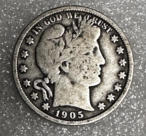 1905-p half dollar vg lity easily Visible.  VG.
