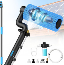 Electric Solar Panel Cleaning Brush, 20FT Pole, 2 Rotating Speed