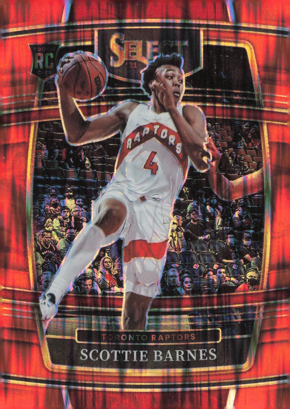 2021-22 Panini Select #74 Scottie Barnes Orange Flash Prizms