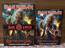 OFFICIAL IRON MAIDEN RUN FOR YOUR LIVES WORLD TOUR 2025 POSTERGRAM PROGRAM BOOK