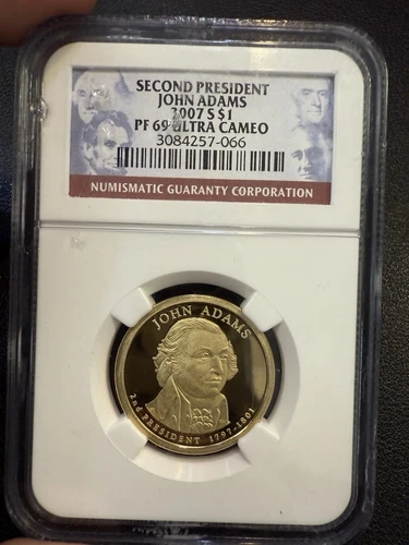 John Adams Second President 2007-S NGC  PF69 Ultra Cameo - B49309