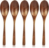 HolzlöFfel Set SuppenlöFfel 5 StüCk Nanmu Holz KüChe Salat Camping 20Cm