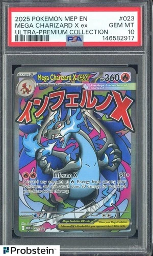 2025 Pokemon MEP EN BSP Ultra Premium UPC #023 Mega Charizard X ex PSA 10