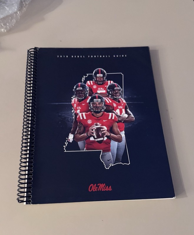 2018 Ole Miss Mississippi Rebel Football Media Guide Spiral 216 Pages NEW