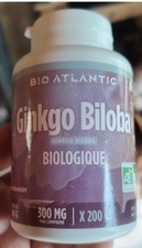 2 pots de Ginkgo biloba feuille bio 300 mg 2x200 comprimés