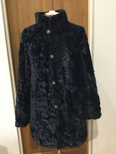 Centigrade Size L Reversible Navy Faux Fur Coat