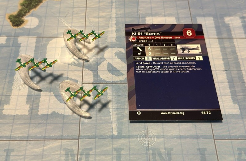 Axis & Allies - War At Sea - Forumini: KI 51 Sonia - Japan Plane - Deck 2