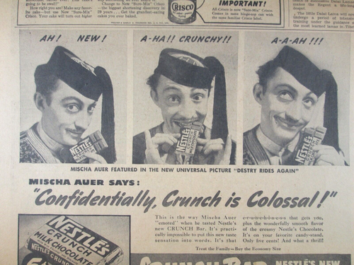 1939 Zeitungsdruck Werbeseite Kotex Nestle's Crunch Schokoriegel - Bild 4 von 8