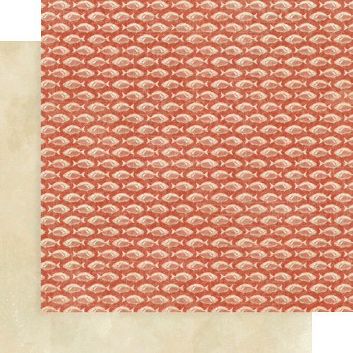 GRAPHIC 45 "CATCH OF THE DAY" 12X12 PATTERN/SOLID PAPER PAD SCRAPJACK'S PLACE - Picture 4 of 9