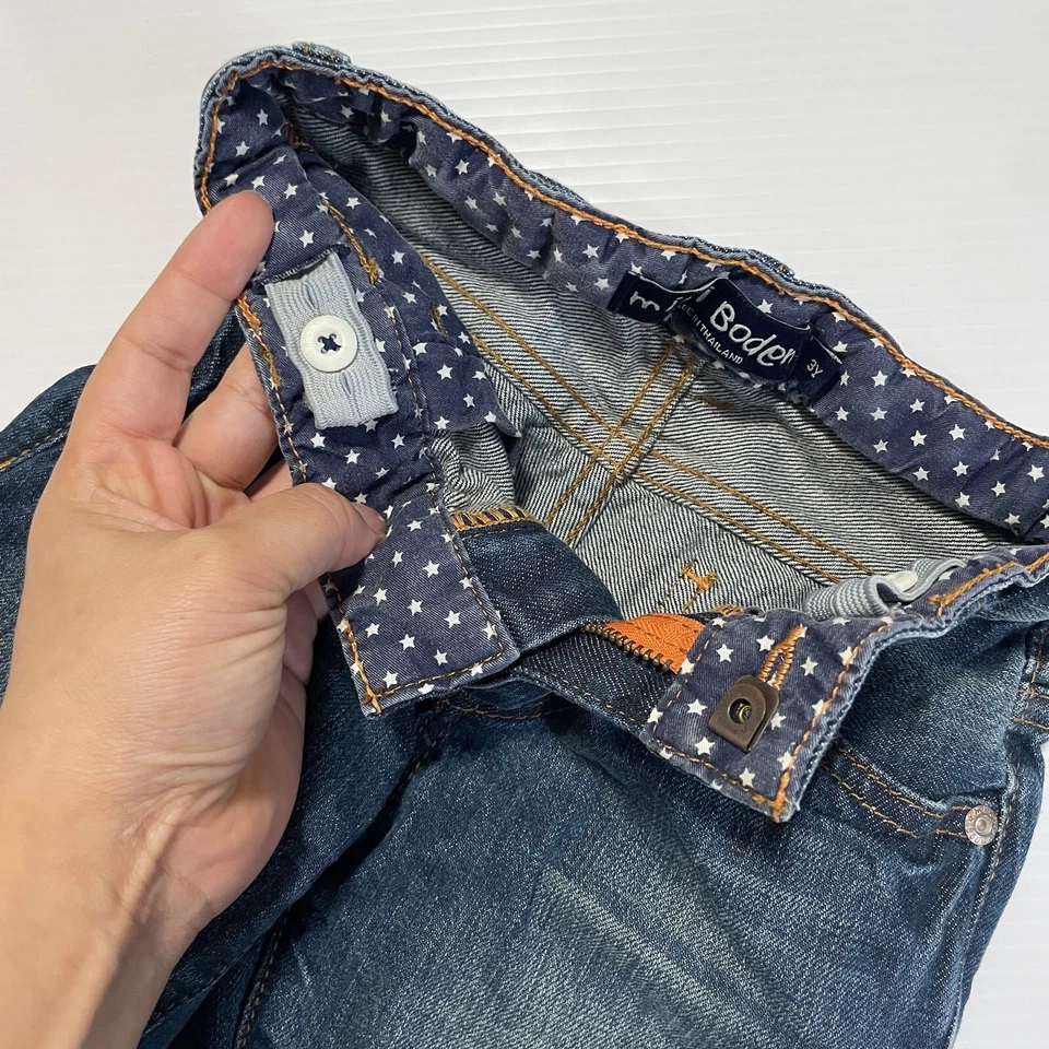 MINI BODEN Бермуды джинсовой ткани синий Jean шорты размер 3Y регулируемая талия - Изображение 4 из 4