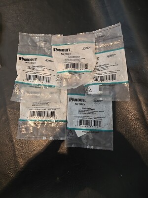 Panduit NK688MWH NetKey  Cat 6 Keystone Punchdown Jack Module, White (5) Pcs
