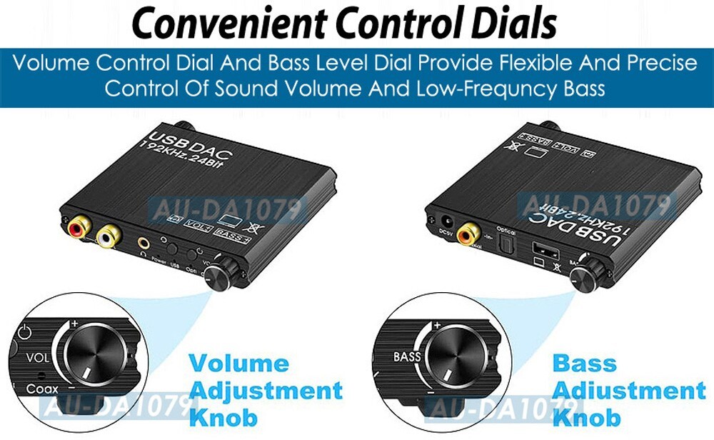Premium 24-Bit DAC Digital Audio Decoder USB DAC Sound Card Volume Premium 24-Bit DAC Digital Audio Decoder USB DAC Sound Card Volume