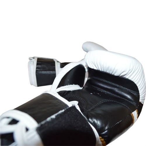 GENUINE COWHIDE LEATHER 'S&S' MUAY THAI KICKBOXING BOXING GLOVES (10oz - 16oz) - Picture 4 of 4