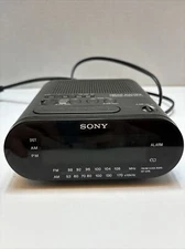 Sony Dream Machine ICF-C218 AM/FM Alarm Clock Radio Black Tested & Works
