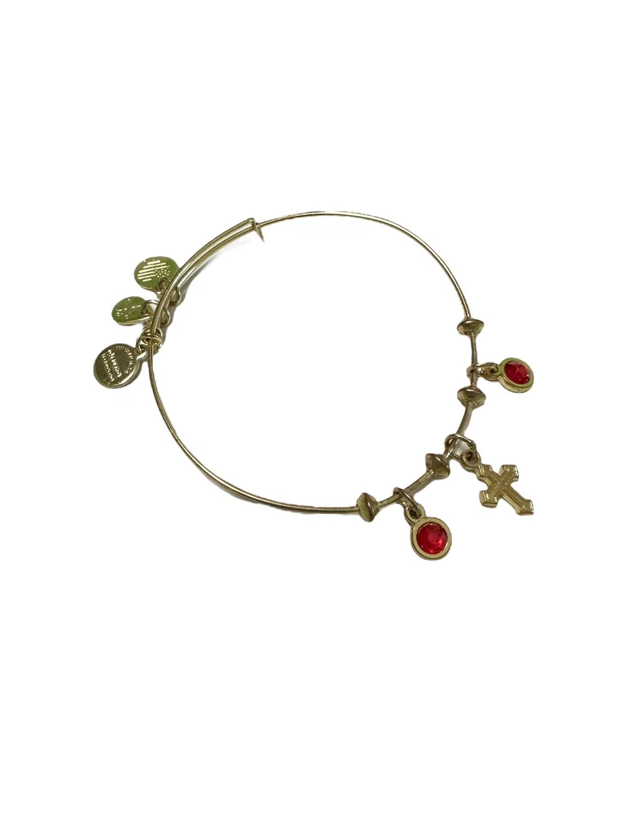 Alex and Ani Limited Edition Red Gold Cross Bangle Bracelet eBay