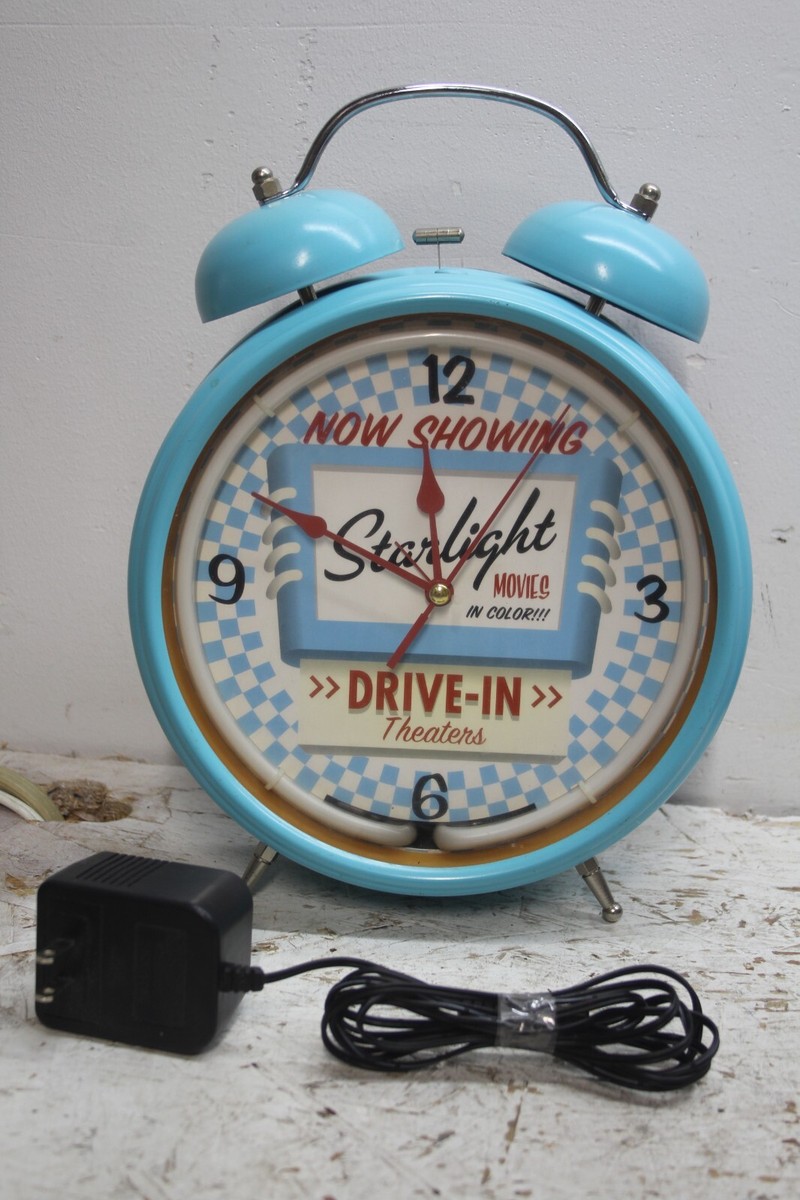 Ravina Clock Company BLUE Twin Bell 8