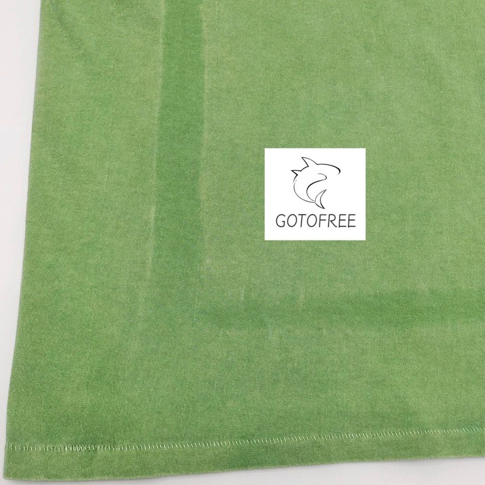 CAMISETA GOTOFREE NUEVA VINTAGE LAVADA VERDE LAVANDA ALGODÓN MANGA CORTA TOP TEE Foto 4 de 4