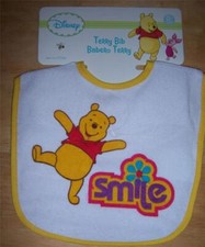 NEW DISNEY WINNIE THE POOH NEUTRAL BIB, Smile
