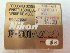 Nikon F - 501 N2020 Focusing Screen Type B New Old Stock