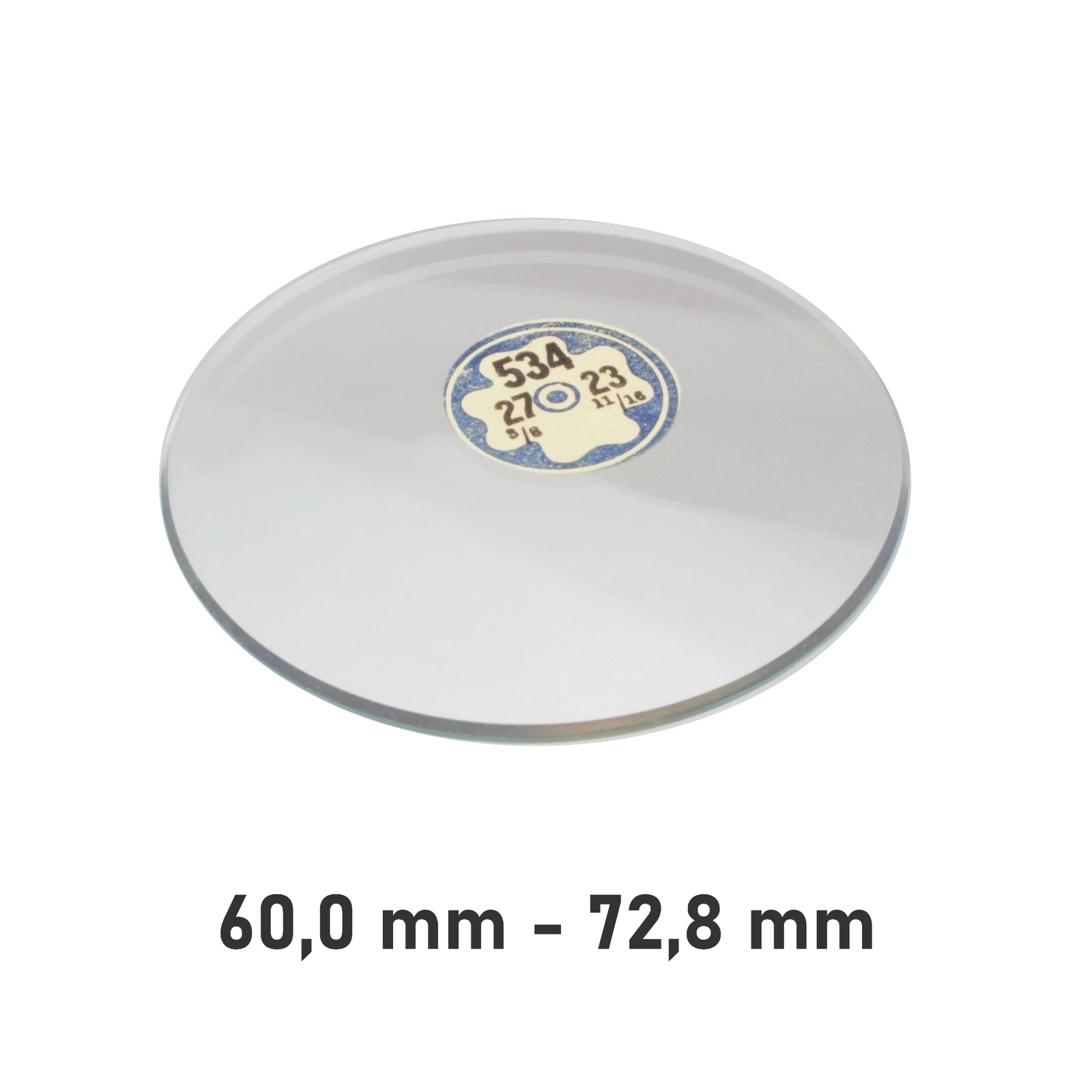 Replacement pocket watch mineral glass watches curved 60.0 mm - 72.8 mm