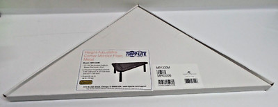 New Genuine Tripp Lite Height Adjustable Corner Monitor Riser - Black
