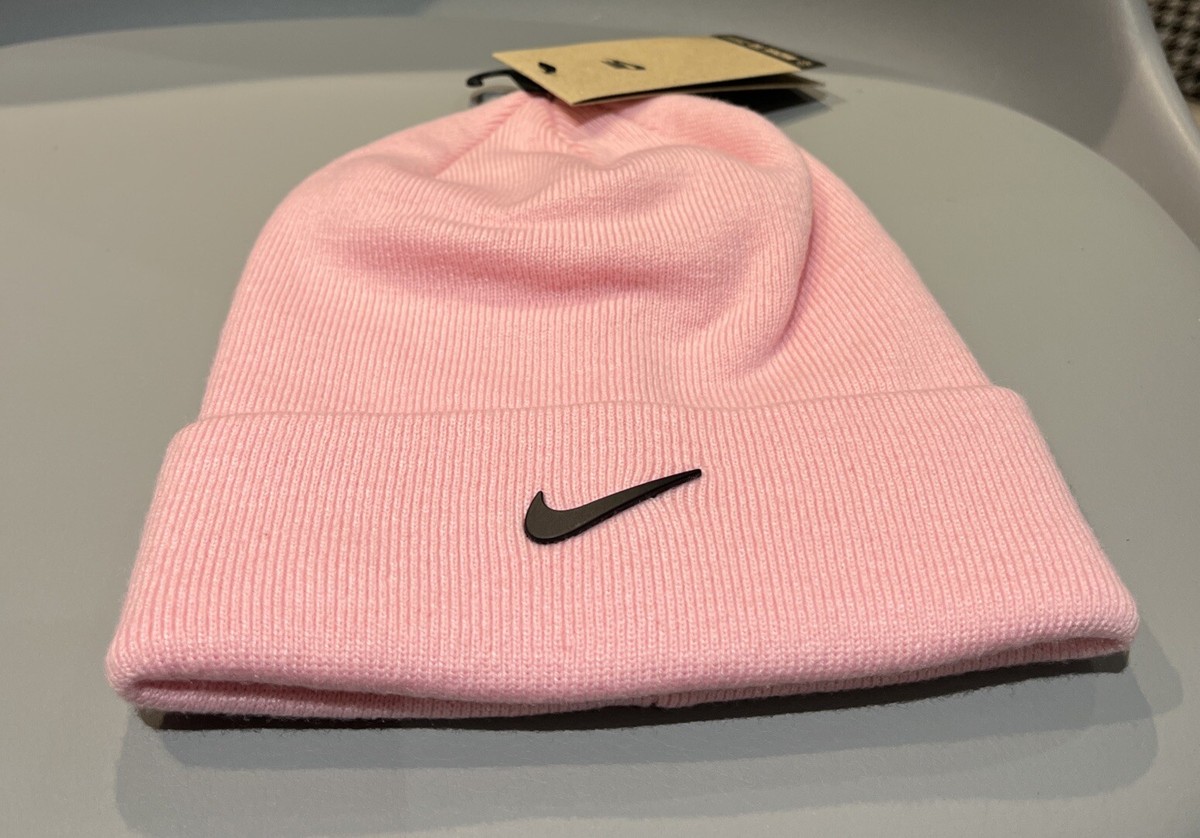 Nike Swosh Beanie Hat Junior Pink One Size Suit 10+ UK