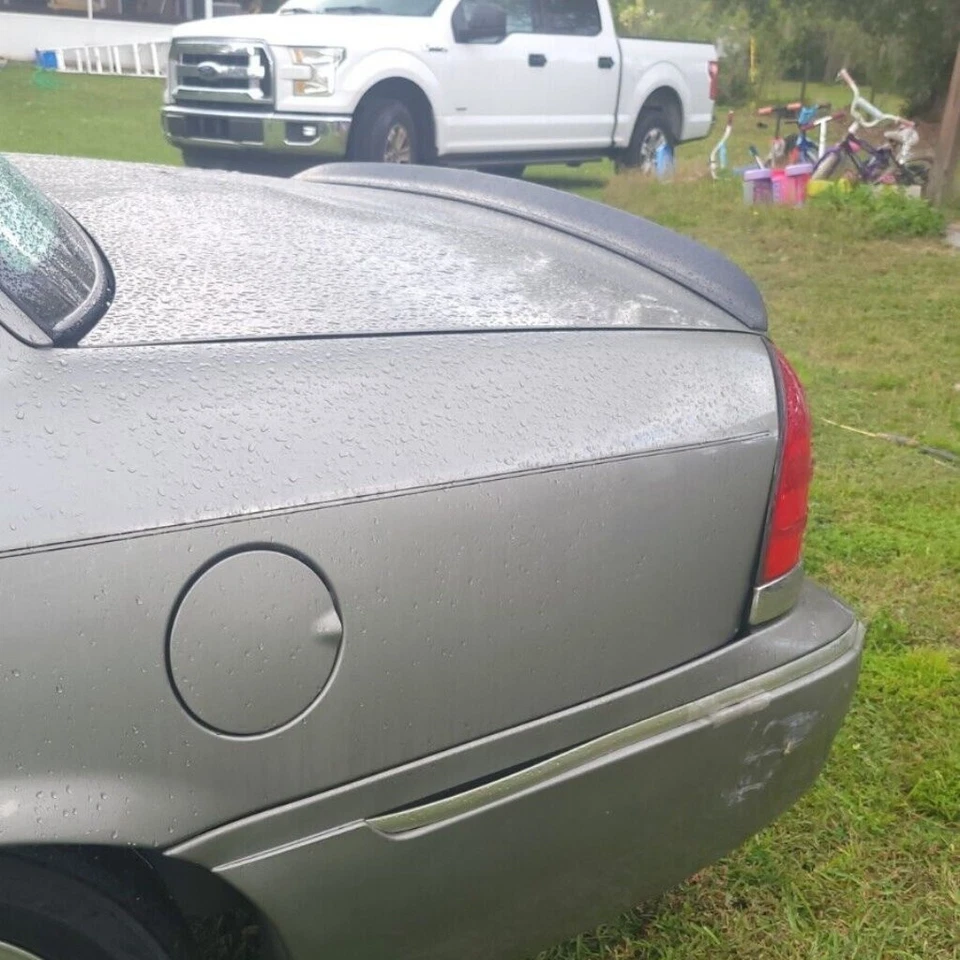 Alerón trasero plano negro 284F para sedán Mercury Grand Marquis 1998~11 Foto 3 de 4