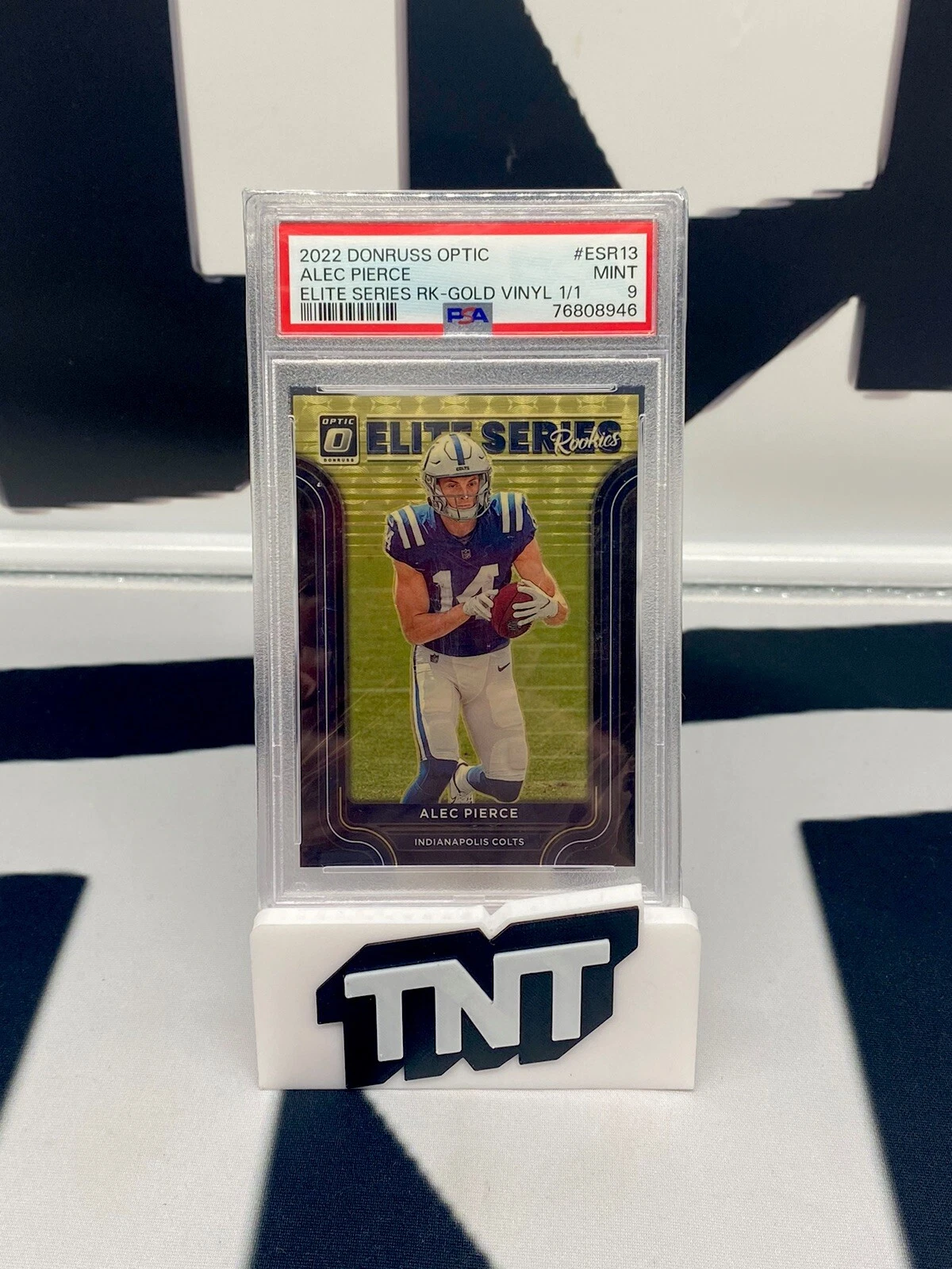 Alec Pierce Panini Donruss Optic the Elite Series Rookies #ESR13 Gold Vinyl 1/1