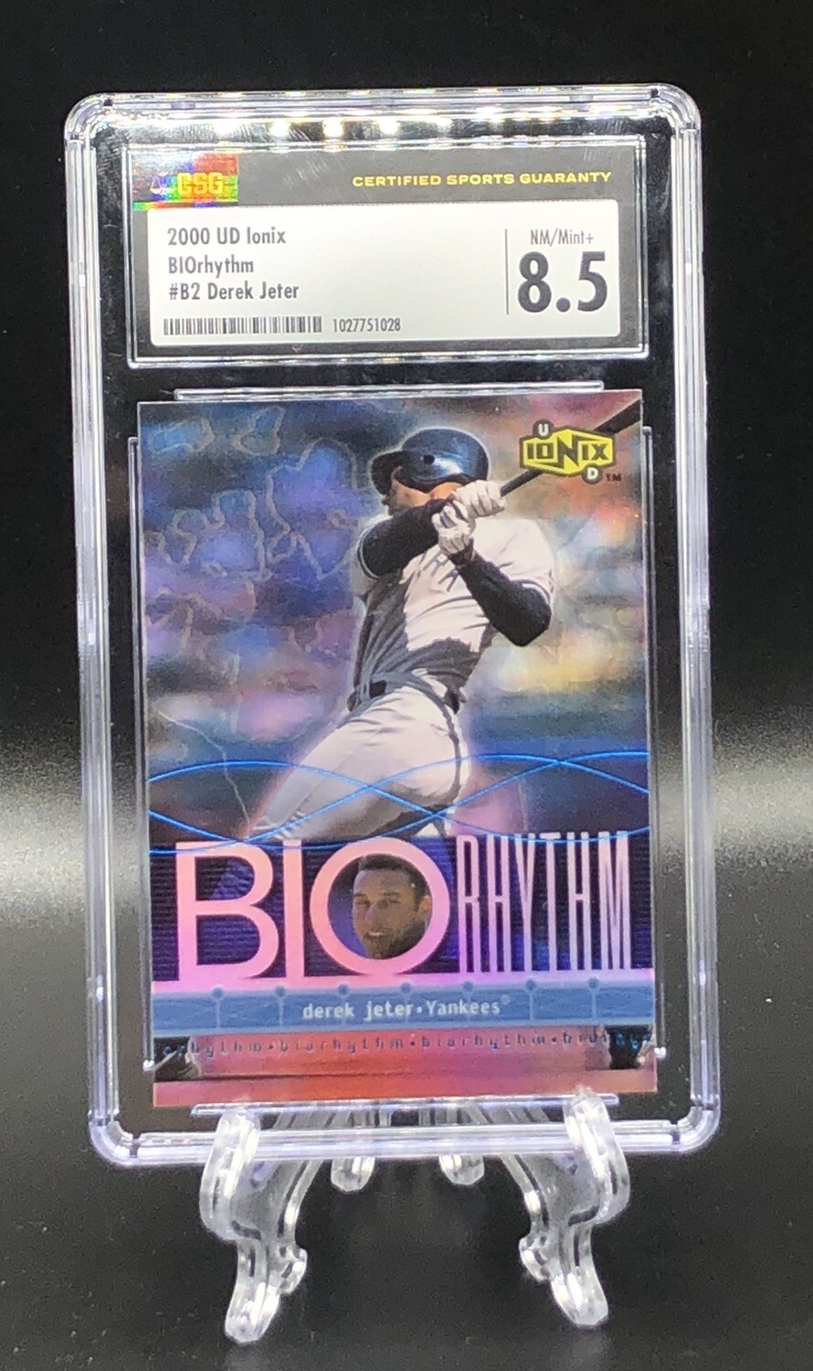 2000 UD Ionix Derek Jeter #B2 Biorhythm CAF 8.5 HOF New York Yankees