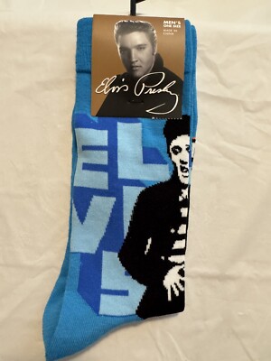 Elvis Presley Novelty Socks; Unisex Fun Socks; Rock N Roll; Just Keep Cool