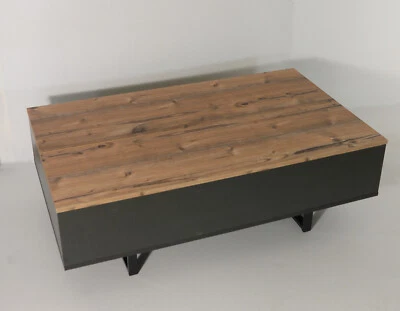 Praktischer Couchtisch höhenverstellbare Ebenen, Stauraum rechteckig modern - Bild 1 von 2